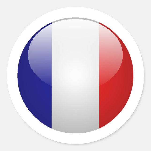 France Flag Classic Round Sticker (Front)