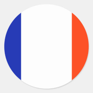 france flag classic round sticker