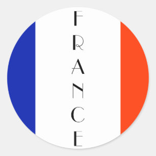france flag classic round sticker