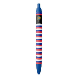 France Flag Cute Patriotic Black Ink Pen