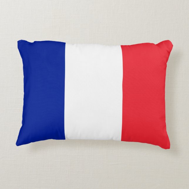 France Flag Decorative Cushion (Back)
