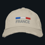 France Flag Embroidery Embroidered Hat<br><div class="desc">love,  france,  flag,  embroidered,  black,  red,  yellow,  country,  countries,  flags,  europe,  european,  patriotism,  national symbols</div>
