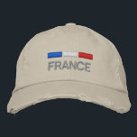 France Flag Embroidery Embroidered Hat<br><div class="desc">love,  france,  flag,  embroidered,  black,  red,  yellow,  country,  countries,  flags,  europe,  european,  patriotism,  national symbols</div>