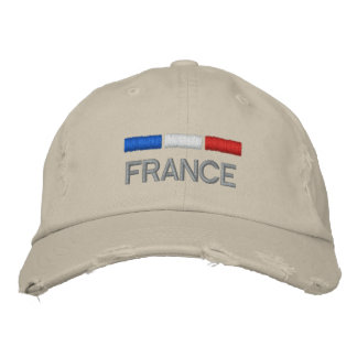 France Flag Embroidery Embroidered Hat