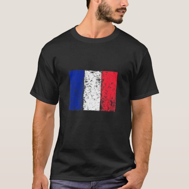 France Flag Football Fan  Sports Hoodie Flag Fan T-Shirt (Front)