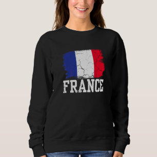 France Flag Football Vintage Fan Soccer Team Pride Sweatshirt