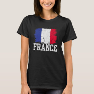 France Flag Football Vintage Fan Soccer Team Pride T-Shirt
