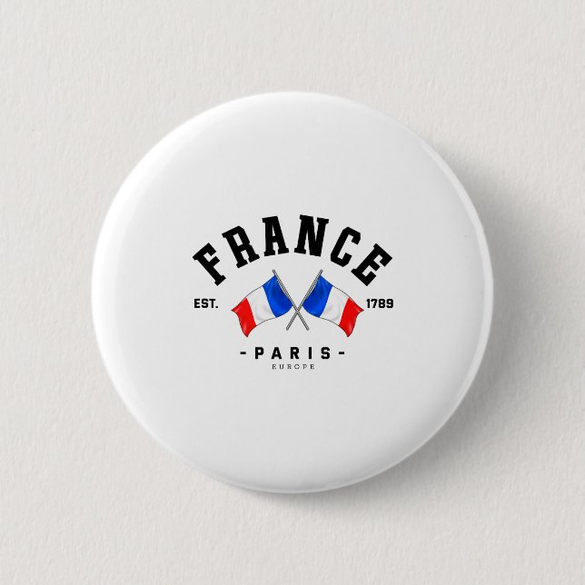 France Flag French Gift France Friend France Paris 6 Cm Round Badge (Front)