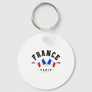 France Flag French Gift France Friend France Paris Key Ring