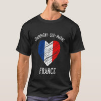 France Flag Heart Champigny sur Marne City