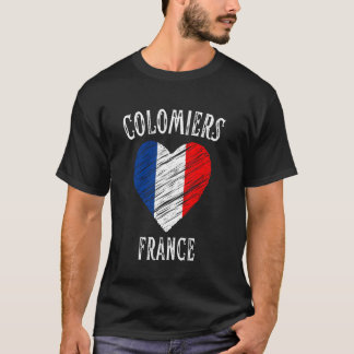 France Flag Heart Colomiers City T-Shirt