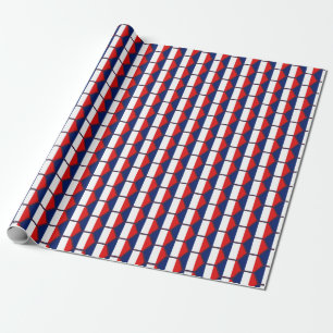 France Flag Honeycomb Wrapping Paper