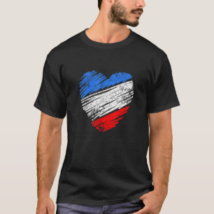France Flag in Heart Shape A French Idea T-Shirt