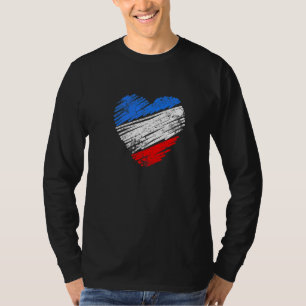 France Flag in Heart Shape A French Idea T-Shirt