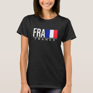 France Flag International Country Code Fra Sports  T-Shirt