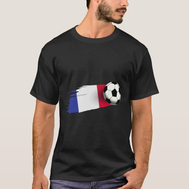France Flag Jersey French Soccer Team French _1  T-Shirt (Front)