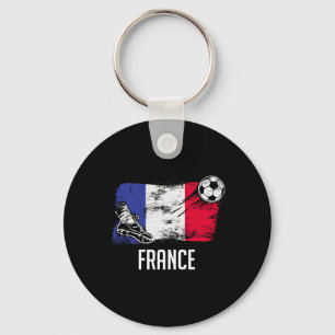 France Flag Jersey French Soccer Team French Key Ring