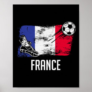France Flag Jersey French Soccer Team French Poster