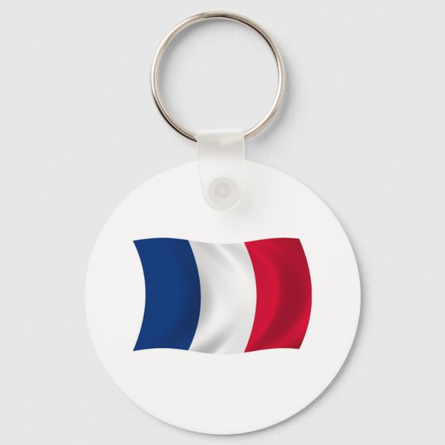 France Flag Keychain (Front)