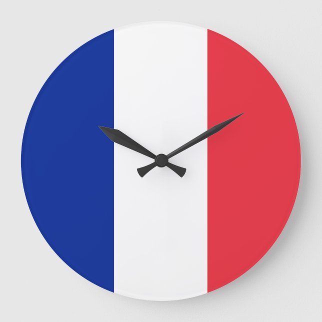France Flag Large Clock (Front)