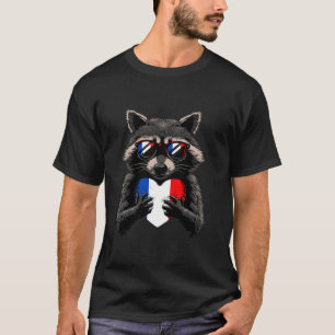 France Flag Lemur French Roots Sunglasses French P T-Shirt