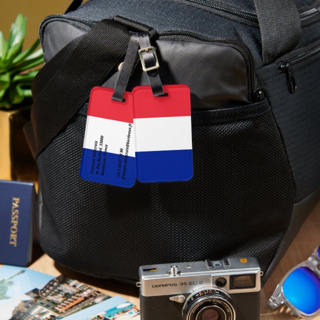 France flag luggage tag (Front & Back)