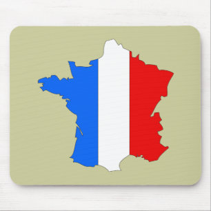 France flag map mouse pad