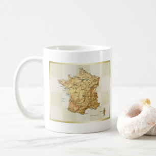 France Flag + Map Mug