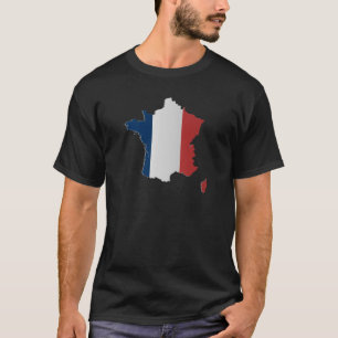 France Flag Map T-Shirt