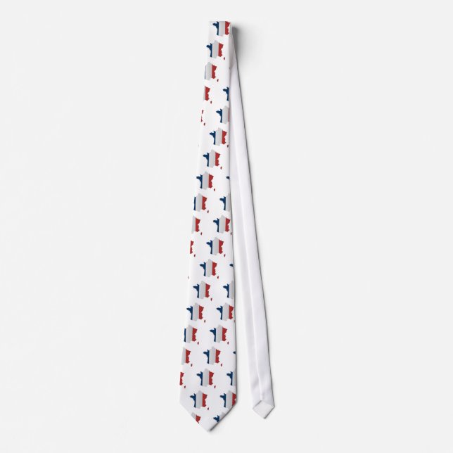 France Flag Map Tie (Front)