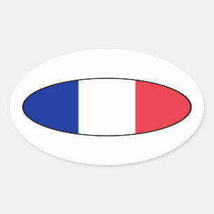 France Flag Oval Sticker