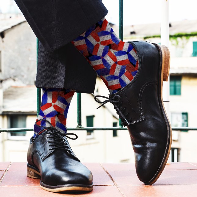       France Flag Pattern French Unique Cool Funny Socks (Creator Uploaded)