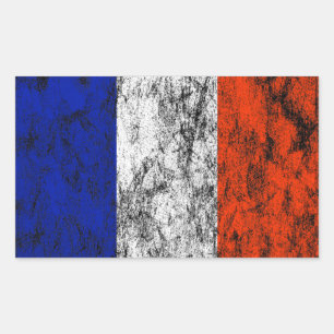 france flag rectangular sticker