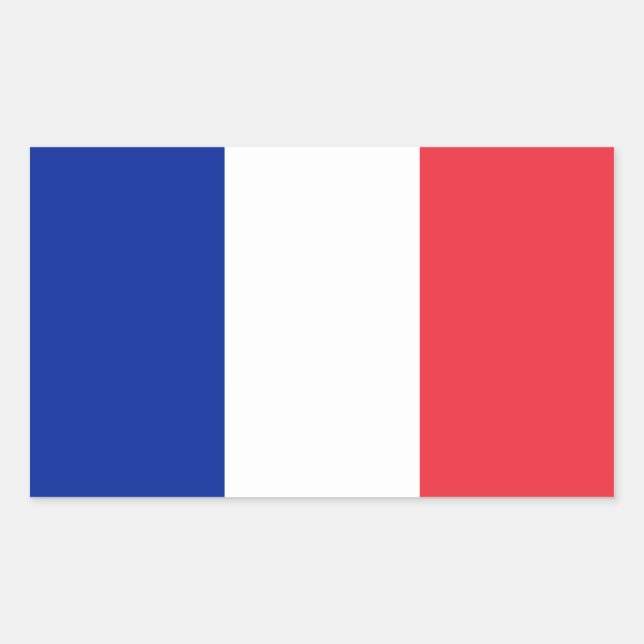 France Flag Rectangular Sticker (Front)