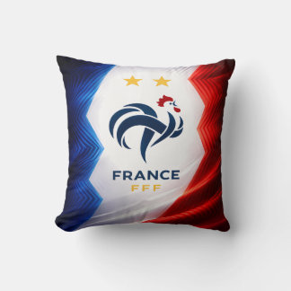 France Flag Rooster Design Pillow