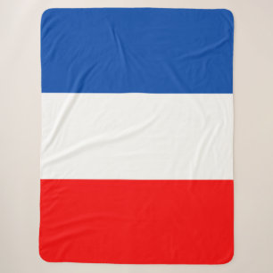 France flag sherpa blanket