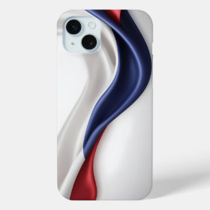 France flag silk texture iPhone 15 mini case
