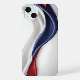 France flag silk texture iPhone 15 plus case