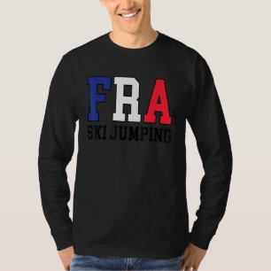 France Flag Ski Jumper French Fra Ski Jumping T-Shirt