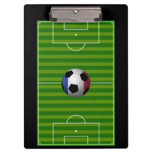 France flag soccer ball clipboard