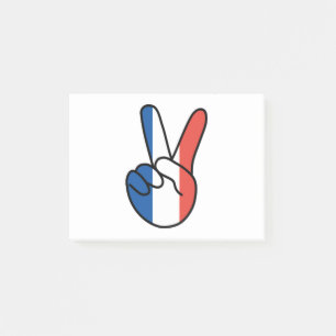 France Flag V Sign Post-it Notes