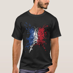 France Flag Vintage French Pride Map  1 T-Shirt