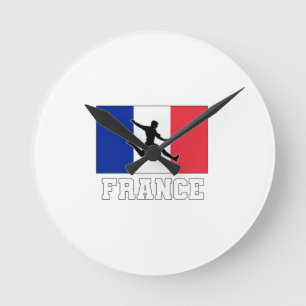 France Football Soccer National Team Round Clock
