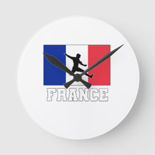 France Football Soccer National Team Round Clock