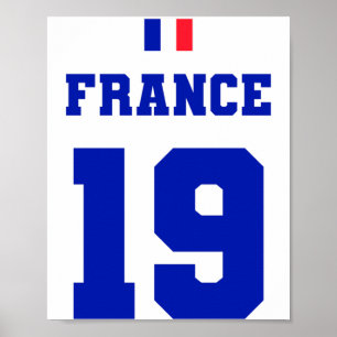 France Football Soccer Team 19 Kids T Shirt Poster