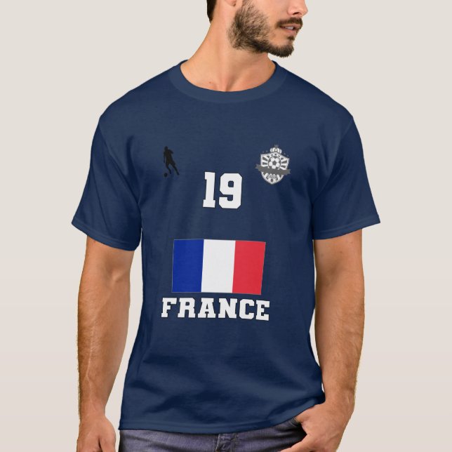 France Football Soccer Team #19 T-Shirt (Front)