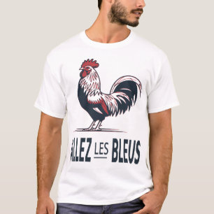 France Football T-Shirt   Allez Les Bleus Rooster 