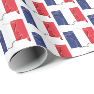 FRANCE   Français   French Flag Wrapping Paper