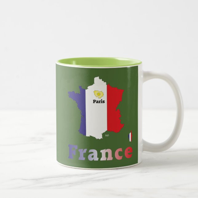 France Francia Tasse Two-Tone Coffee Mug (Right)