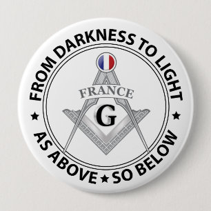 France freemasonry sign 10 cm round badge